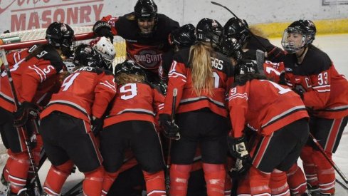 Buckeye hockey huddle