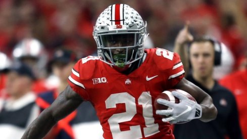 Parris Campbell sets the Ohio State record for receptions.