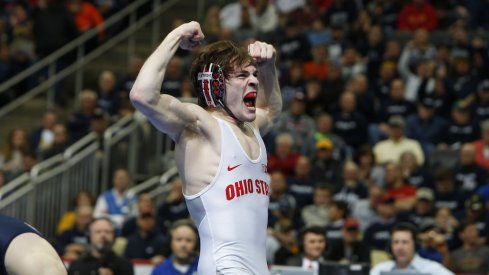 Joey McKenna flexes on Nick Lee of Penn State to move on to the NCAA Finals