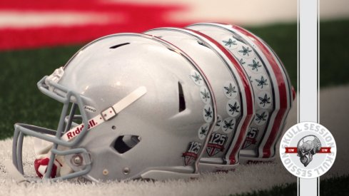 Ohio State helmets are lined up in today's Skull Session.