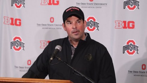 Ryan Day meets with media.