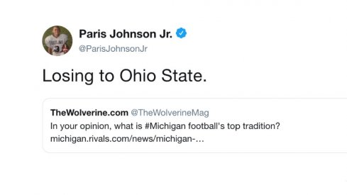 Paris Johnson Jr. has words for Michigan commits.