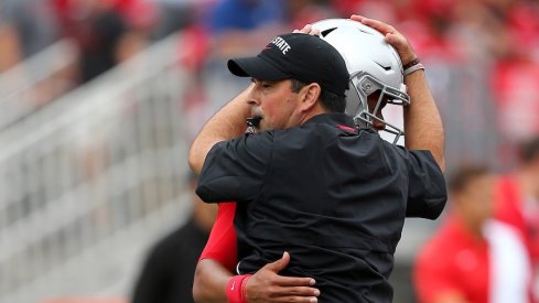 Aug 31, 2019; Columbus, OH, USA; Ohio State Buckeyes head coach Ryan Day before the game against the Florida Atlantic Owls at Ohio Stadium. Mandatory Credit: Joe Maiorana-USA TODAY Sports