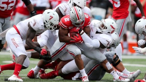 J.K. Dobbins averaged 4.3 yards per carry against Florida Atlantic. 