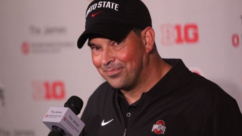 Ryan Day meets with the media.