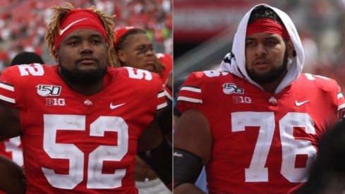 Wyatt Davis and Branden Bowen hold down the right side of Ohio State's offensive line.