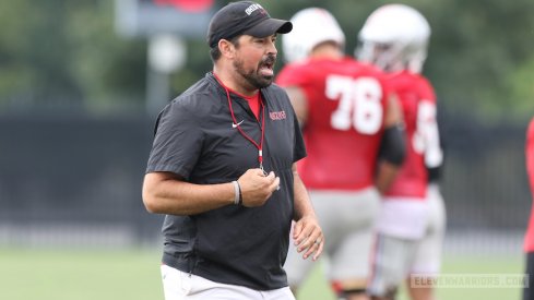 Ryan Day at 2019 fall practice