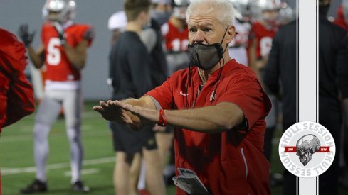 Kerry Coombs wants the ball in today's skull session.