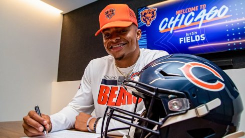 Justin Fields signed with the Chicago Bears this week.