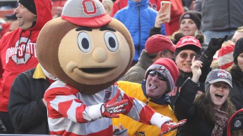 Brutus Buckeye and fans