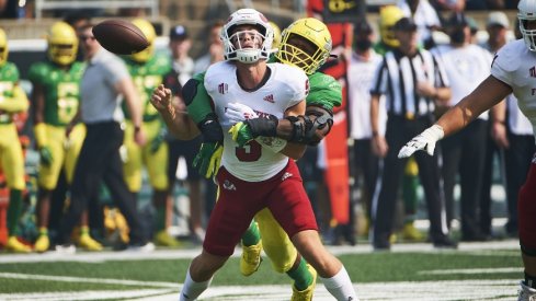 Kayvon Thibodeaux strip sacks Fresno State quarterback Jake Haener