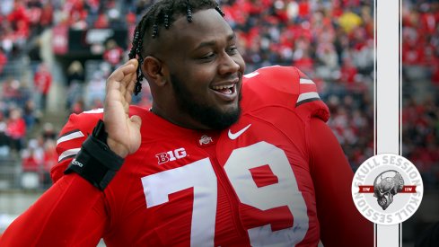 Dawand Jones can't hear you in today's skull session.