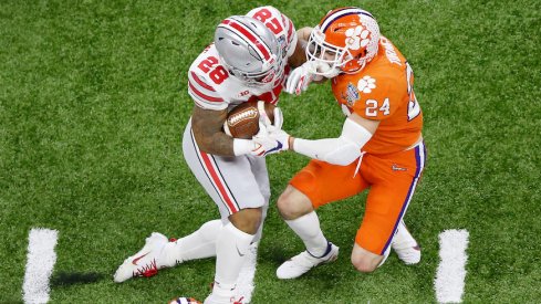 Miyan Williams vs. Clemson in Ohio State’s 2020 win.