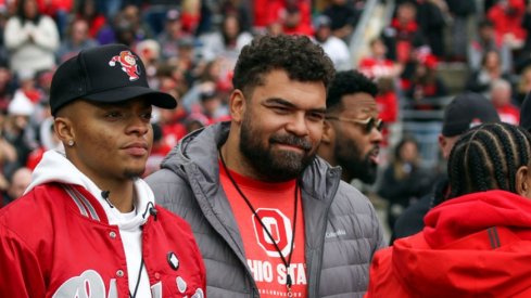 Former Ohio State players Cam Heyward and Justin Fields