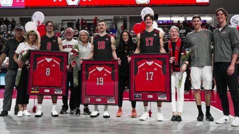 The Ohio State University men's volleyball seniors are honored at Senior Day.