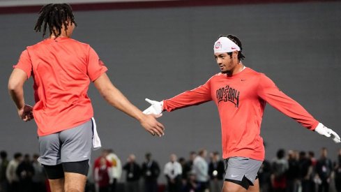 C.J. Stroud and Jaxon Smith-Njigba at Ohio State pro day