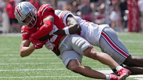 Ryan Turner tackles Kaleb Brown