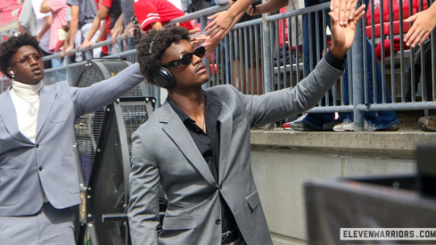 Wide receiver Carnell Tate of the Ohio State Buckeyes