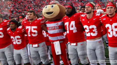 Ohio State football players and Brutus