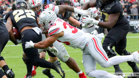 Cody Simon tackle vs. Purdue