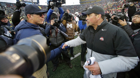 Ryan Day and Jim Harbaugh