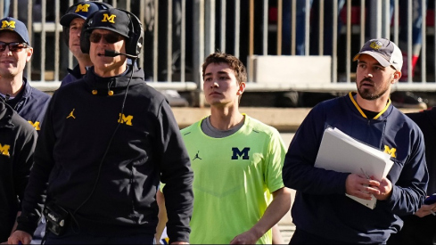 Connor Stalions and Jim Harbaugh