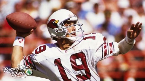 Sep 1, 1991; Anaheim, CA, USA; FILE PHOTO; Phoenix Cardinals quarterback Tom Tupa (19) throws the ball against the Los Angeles Rams at Anaheim Stadium. Mandatory Credit: Peter Brouillet-USA TODAY NETWORK