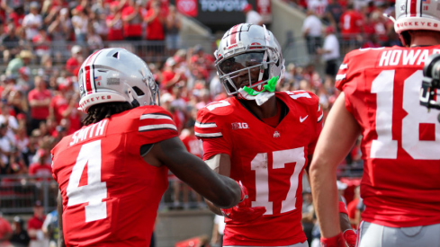 Ohio State wideouts Jeremiah Smith and Carnell Tate