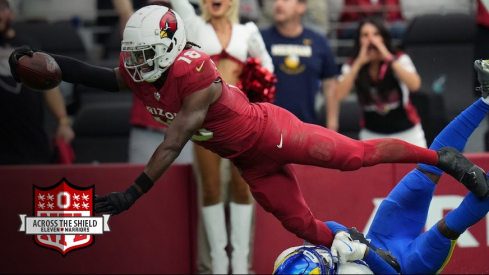 Marvin Harrison Jr. scoring his second touchdown