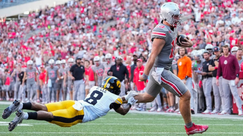 Will Howard running for a touchdown in the third quarter