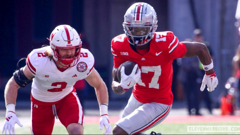 Carnell Tate during Ohio State’s noon game vs. Nebraska