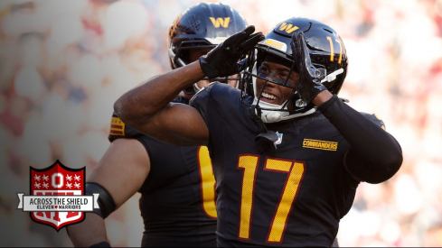 Terry McLaurin celebrates one of his touchdowns in Week 13