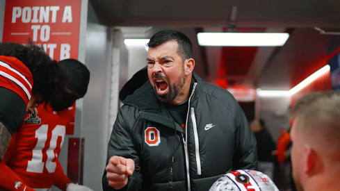 Ryan Day fires his Buckeyes up before facing Tennessee in Ohio Stadium