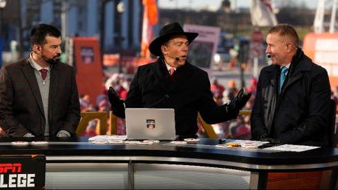 Ryan Day, Nick Saban and Kirk Herbstreit