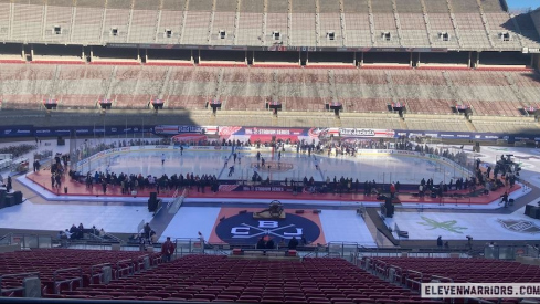 Ohio Stadium rink for Stadium Series