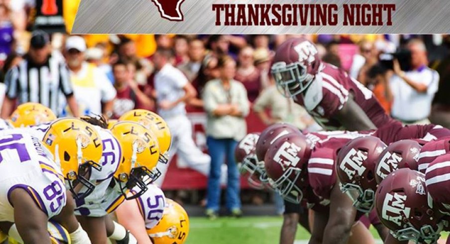 LSU, Texas A&M To Kick-Off at 6:30 on Thanksgiving Night