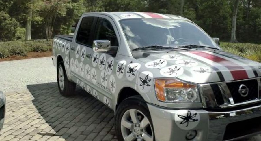 Phenomenalswag Pickup Truck Modeled After An Ohio State Helmet Buckeye Leaves And All Eleven Warriors