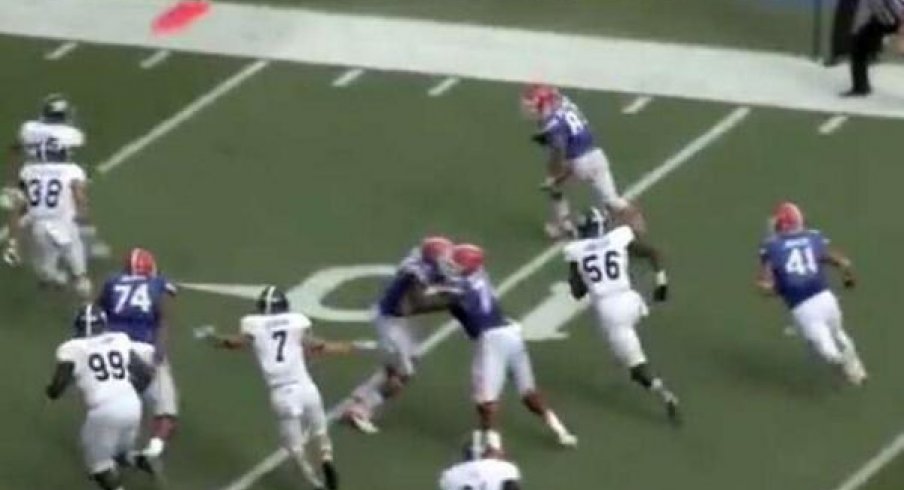 Florida players blocking their own in a defeat to FCS Georgia Southern in 2013