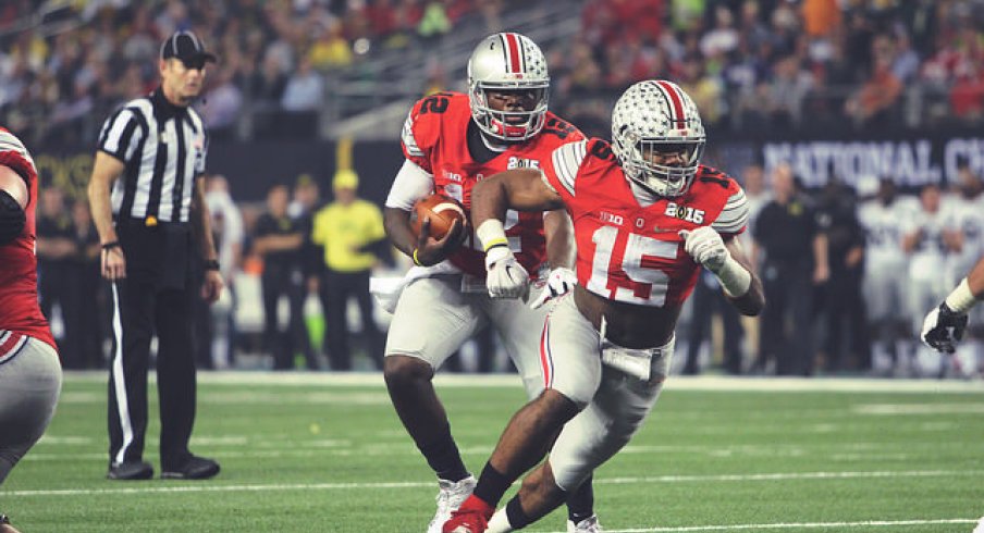 Ohio State's Ezekiel Elliott has relied on many blockers on his