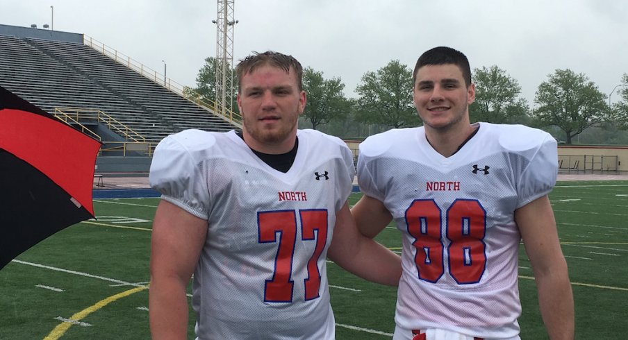 Gavin Cupp, Luke Farrell at the North-South game.