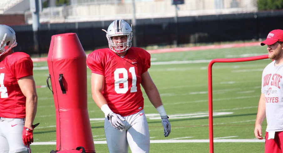 Freshman tight end Jake Hausmann