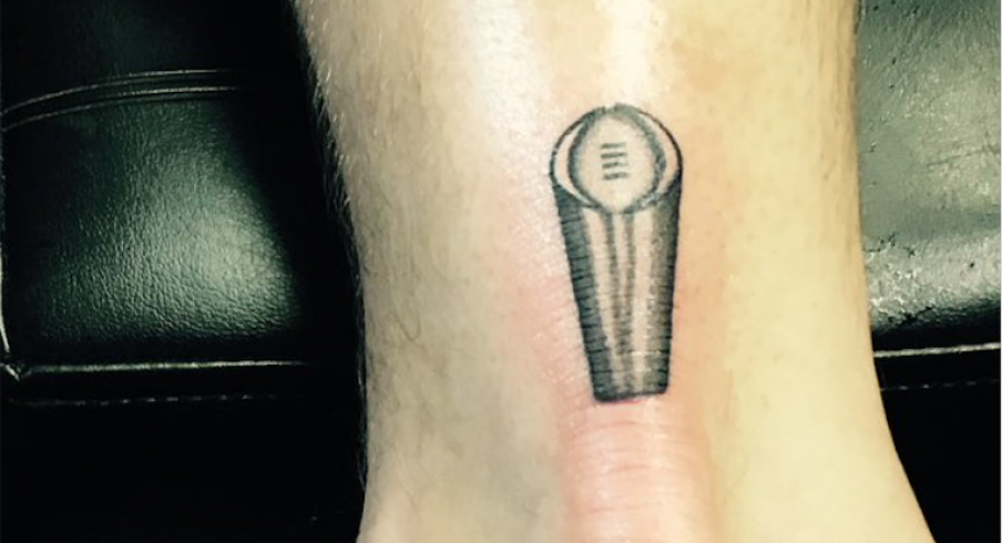Clemson's Ben Boulware Sticks it to Desmond Howard By Getting a Tattoo of  the National Championship Trophy on His Achilles | Eleven Warriors
