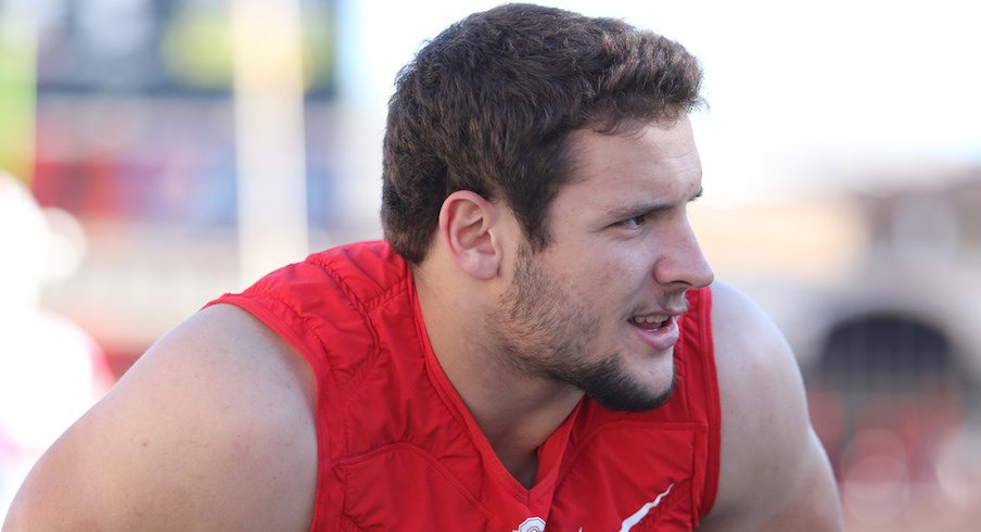 Larry Johnson says Nick Bosa ahead of Joey Bosa at same stage.