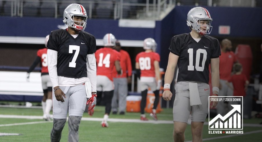 Eleven Warriors - A Joe Burrow Ohio State jersey in the midst of