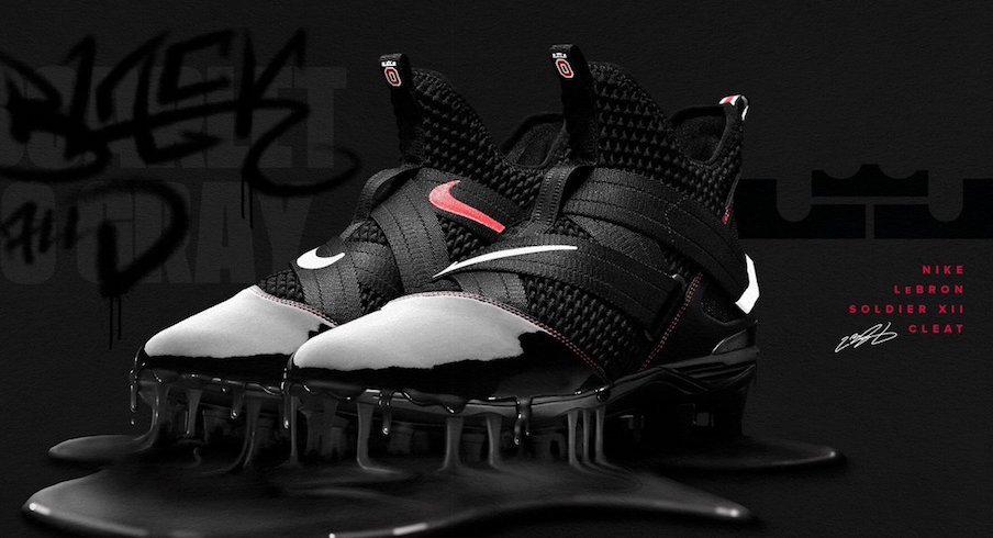 Ohio State Football Reveals Black and Scarlet LeBron Cleats Ahead of Battle  With Michigan in The Game on Saturday