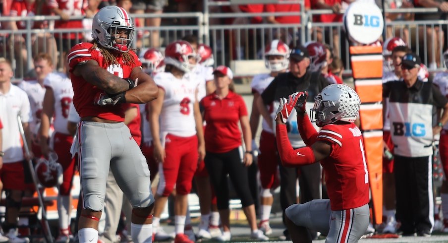 Which Ohio State players made Pro Football Focus' midseason All-America  team? 