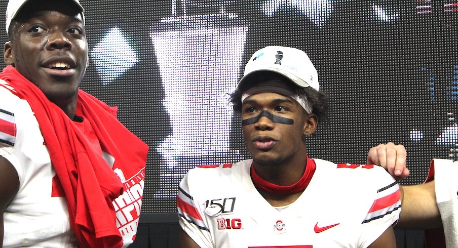 Buckeye freshman receiver Garrett Wilson has black stripe removed