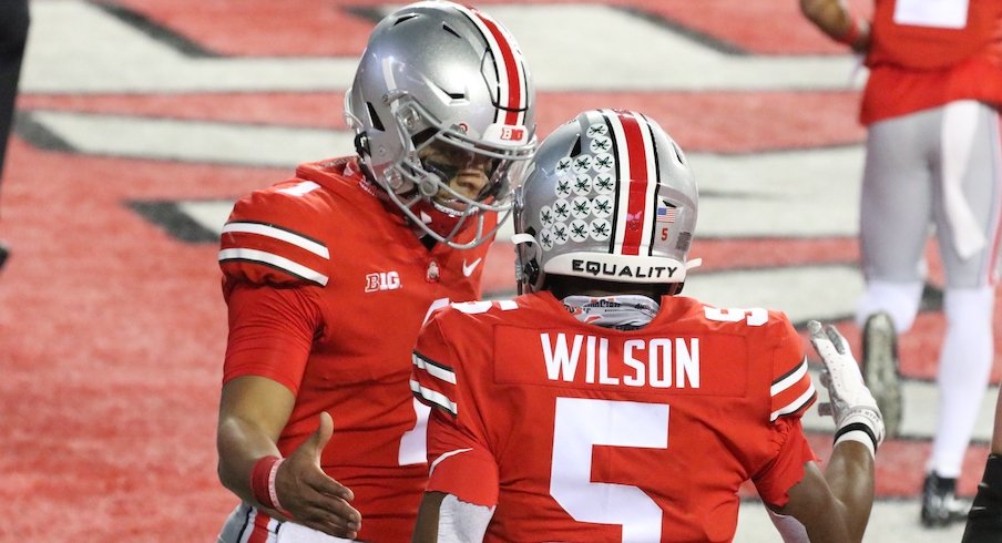 Why does Ohio State football's Garrett Wilson have one reception in two  games? 