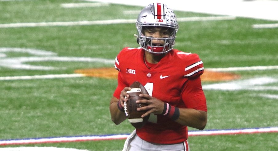 Ohio State football's Justin Fields could not find his Sugar Bowl