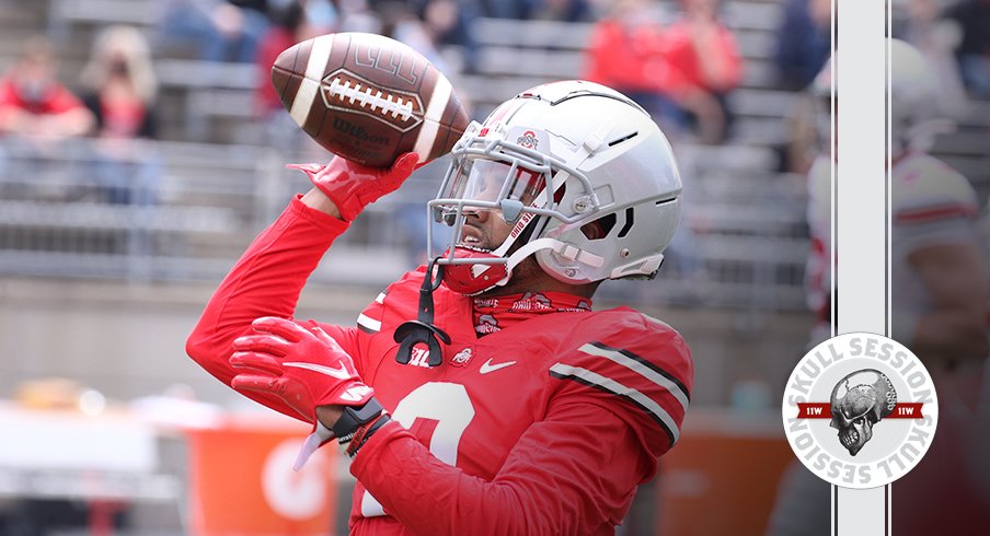 Chris Olave can play quarterback in today's skull session.